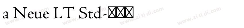 a Neue LT Std字体转换